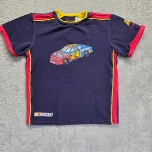 Vintage Competitors View Kids 7 Shirt Blue Red Jeff Gordon Nascar #24 Pullover